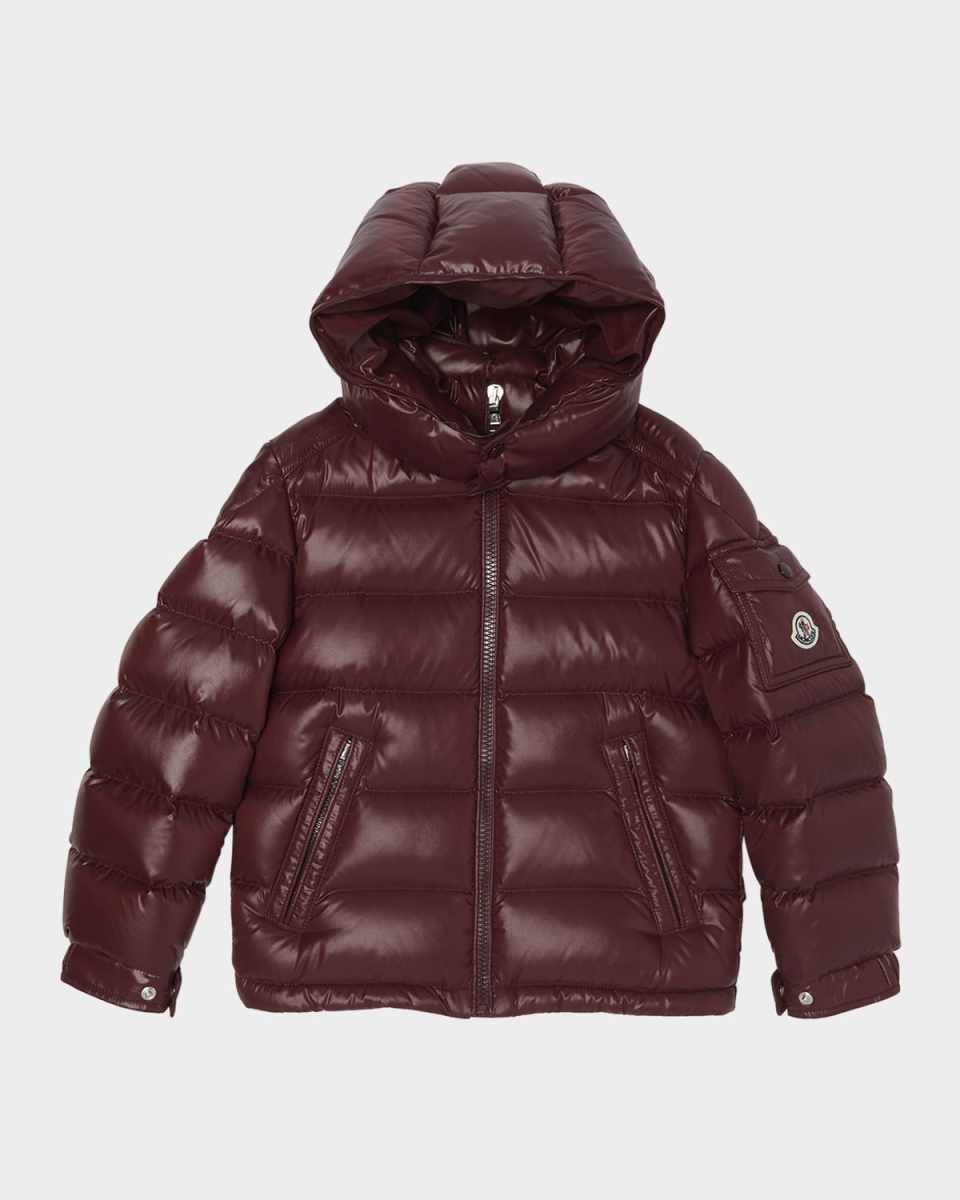 Boy's Maya Hooded Short Down Jacket, Size 8-